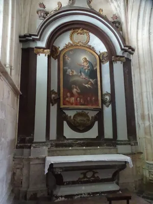 Tableau : La Vierge intercédant pour les âmes du Purgatoire dans l'Église Saint-Pierre de Saintes