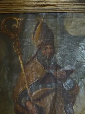 Tableau : Evêque mitré dans l'Église Saint-Bonnet de Saint-Bonnet-sur-Gironde